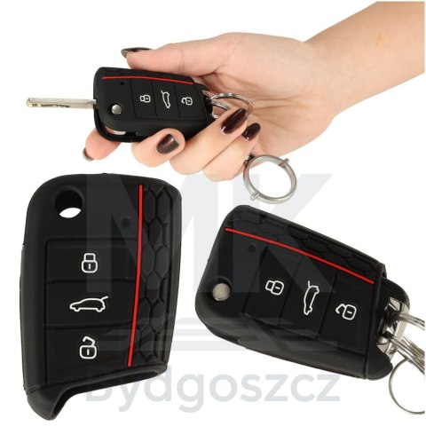 Etui pokrowiec na kluczyki 3 przyciski czarny Etui pokrowiec na kluczyki 3 przyciski czarny