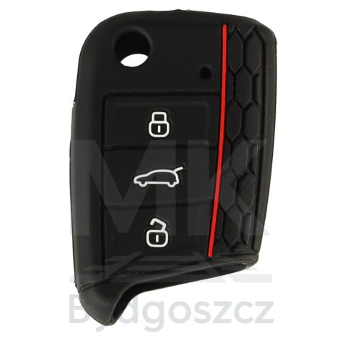 Etui pokrowiec na kluczyki 3 przyciski czarny Etui pokrowiec na kluczyki 3 przyciski czarny