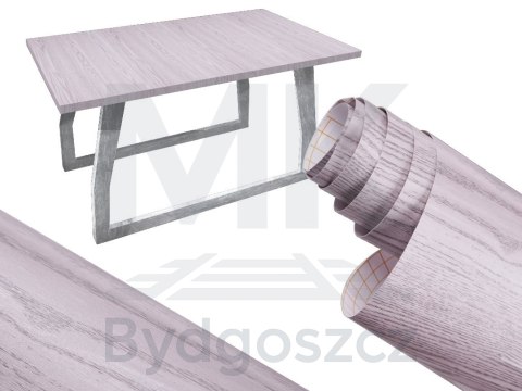 Folia rolka samoprzylepna okleina tapeta dąb srebrno-szary 1,22x50m