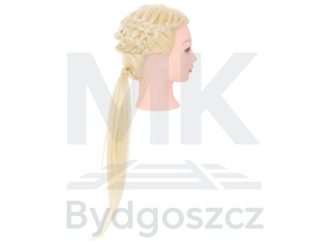 Główka głowa treningowa fryzjerska naturalne włosy blond Główka głowa treningowa fryzjerska naturalne włosy blond