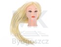 Główka głowa treningowa fryzjerska naturalne włosy blond