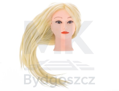 Główka głowa treningowa fryzjerska naturalne włosy blond Główka głowa treningowa fryzjerska naturalne włosy blond