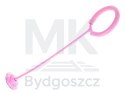 Hula hop na nogę skakanka skipper piłka świecąca migająca LED różowa