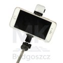 Kijek do selfie z pilotem Bluetooth statyw tripod lampka LED czarny