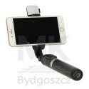 Kijek do selfie z pilotem Bluetooth statyw tripod lampka LED czarny