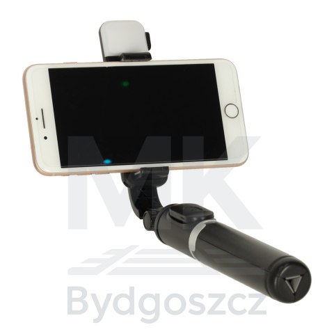 Kijek do selfie z pilotem Bluetooth statyw tripod lampka LED czarny Kijek do selfie z pilotem Bluetooth statyw tripod lampka LED czarny