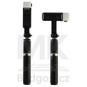 Kijek do selfie z pilotem Bluetooth statyw tripod lampka LED czarny