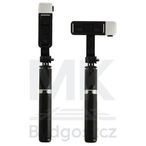 Kijek do selfie z pilotem Bluetooth statyw tripod lampka LED czarny Kijek do selfie z pilotem Bluetooth statyw tripod lampka LED czarny