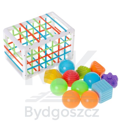 Kostka sensoryczna elastyczna układanka sorter kształtów zabawka wtykana 13 el. Kostka sensoryczna elastyczna układanka sorter kształtów zabawka wtykana 13 el.