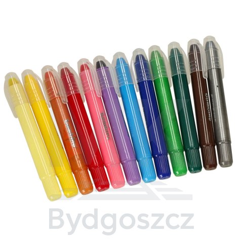 Kredki w sztyfcie wykręcane Bambino 12 kolorów Kredki w sztyfcie wykręcane Bambino 12 kolorów