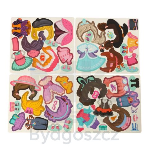 Książeczka magnetyczna układanka puzzle na magnes ubierz lalkę 51el. Książeczka magnetyczna układanka puzzle na magnes ubierz lalkę 51el.