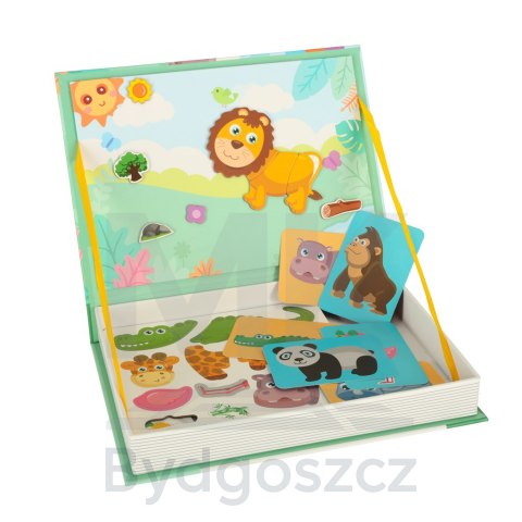 Książeczka magnetyczna układanka puzzle na magnes zwierzęta safari 47el. Książeczka magnetyczna układanka puzzle na magnes zwierzęta safari 47el.
