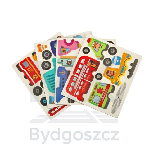 Książeczka magnetyczna układanka puzzle z magnesem środki transportu Książeczka magnetyczna układanka puzzle z magnesem środki transportu