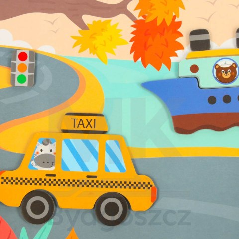 Książeczka magnetyczna układanka puzzle z magnesem środki transportu Książeczka magnetyczna układanka puzzle z magnesem środki transportu