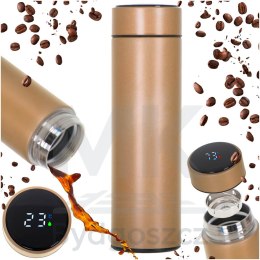 Kubek bidon termiczny termos smart LED 500ml złoty