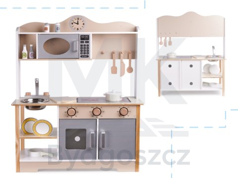 Kuchnia dla dzieci drewniana MDF LULILO KUKETO akcesoria 85cm Kuchnia dla dzieci drewniana MDF LULILO KUKETO akcesoria 85cm