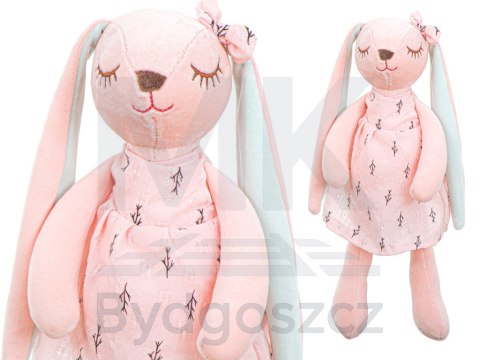 Maskotka pluszowa królik różowy 35cm