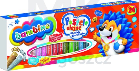 Pastele olejne kredki pastelowe Bambino 24 kolory Pastele olejne kredki pastelowe Bambino 24 kolory