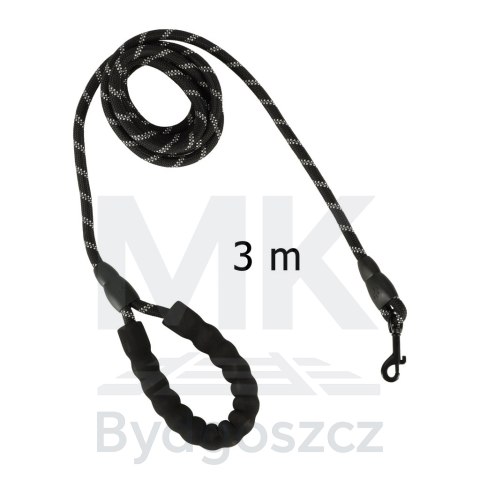 Smycz dla psa treningowa na lince wytrzymała odblaskowa 3m Smycz dla psa treningowa na lince wytrzymała odblaskowa 3m