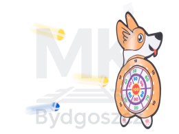Tarcza Dart z rzutkami piłkami na rzep celowanie rzut do celu corgi
