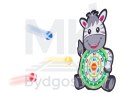 Tarcza Dart z rzutkami piłkami na rzep celowanie rzut do celu zebra