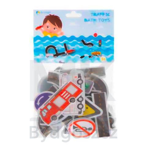 Zabawka do kąpieli wanny wodna dla dzieci naklejki piankowe autka ulica puzzle 23 el. Zabawka do kąpieli wanny wodna dla dzieci naklejki piankowe autka ulica puzzle 23 el.