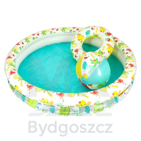 Basen dmuchany ogrodowy 3w1 dla dzieci kółko piłka BESTWAY 51124 122cm Basen dmuchany ogrodowy 3w1 dla dzieci kółko piłka BESTWAY 51124 122cm