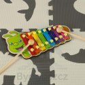 Cymbałki drewniane kolorowe dla dzieci szkolne edukacyjne pałki pałeczki gąsienica