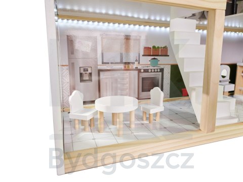 Domek dla lalek drewniany LULILO FLORO boho LED 78cm Domek dla lalek drewniany LULILO FLORO boho LED 78cm