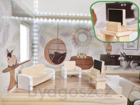 Domek dla lalek drewniany LULILO FLORO boho LED 78cm Domek dla lalek drewniany LULILO FLORO boho LED 78cm