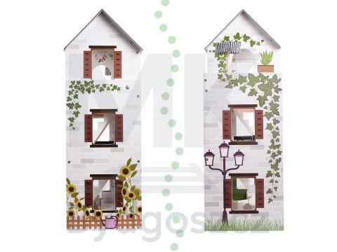 Domek dla lalek drewniany LULILO FLORO boho LED 78cm Domek dla lalek drewniany LULILO FLORO boho LED 78cm