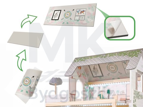 Domek dla lalek drewniany LULILO FLORO boho LED 78cm Domek dla lalek drewniany LULILO FLORO boho LED 78cm