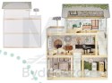 Domek dla lalek drewniany LULILO FLORO boho LED 78cm