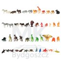 Figurki zwierzęta morskie dzikie zagrodowe dinozaury zestaw mix 48sztuk