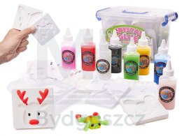 Klej żel kryształowy 3D crystal glue kreatywny zestaw w wiaderku 26el.