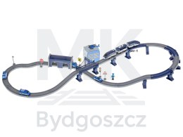 Kolejka elektryczna pociąg policja autka 92 elementy ~300cm