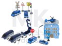 Kolejka elektryczna pociąg policja autka 92 elementy ~300cm