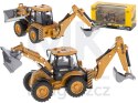 Koparka ładowarka metalowa z ruchomymi łyżkami Die-Cast H-toys 1704 1:50