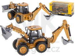 Koparka ładowarka metalowa z ruchomymi łyżkami Die-Cast H-toys 1704 1:50