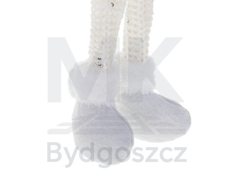 Krasnal skrzat świąteczny z brodą biały 47cm Krasnal skrzat świąteczny z brodą biały 47cm