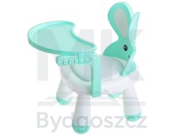 Krzesełko stolik do karmienia i zabawy miętowy