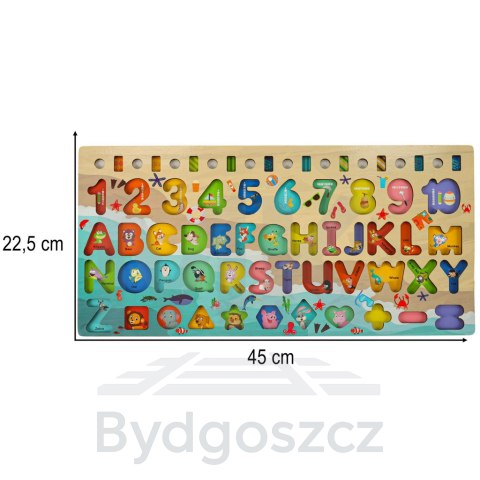 Liczydło drewniane rybki łowienie rybek alfabet cyfry Liczydło drewniane rybki łowienie rybek alfabet cyfry