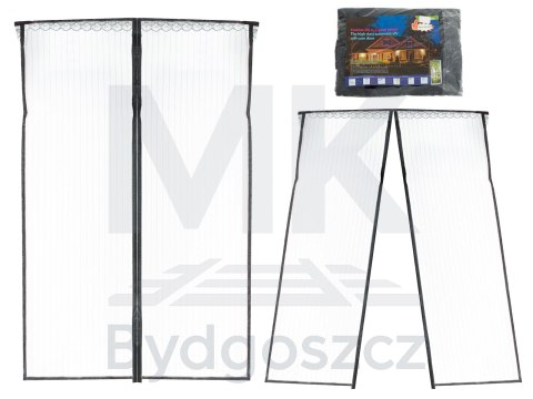 Moskitiera siatka magnetyczna na drzwi 110x220cm CZARNA Moskitiera siatka magnetyczna na drzwi 110x220cm CZARNA