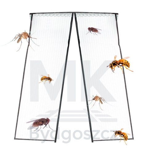 Moskitiera siatka magnetyczna na drzwi 160x230cm CZARNA Moskitiera siatka magnetyczna na drzwi 160x230cm CZARNA