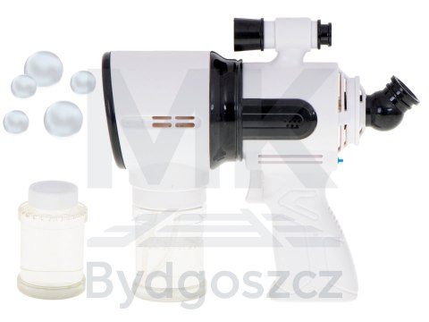 Pistolet do robienia baniek mydlanych bańki mydlane biały Pistolet do robienia baniek mydlanych bańki mydlane biały