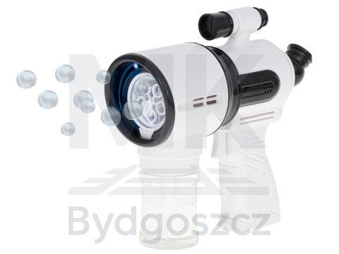 Pistolet do robienia baniek mydlanych bańki mydlane biały Pistolet do robienia baniek mydlanych bańki mydlane biały