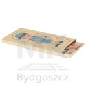 Puzzle drewniane warstwowe budowa ciała montessori chłopiec