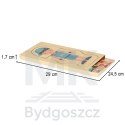 Puzzle drewniane warstwowe budowa ciała montessori chłopiec