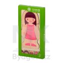 Puzzle drewniane warstwowe budowa ciała montessori dziewczynka
