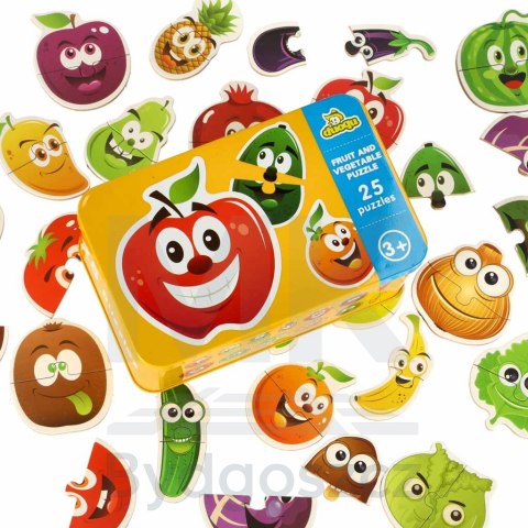 Puzzle w puszce owoce/warzywa 25 puzzli Puzzle w puszce owoce/warzywa 25 puzzli
